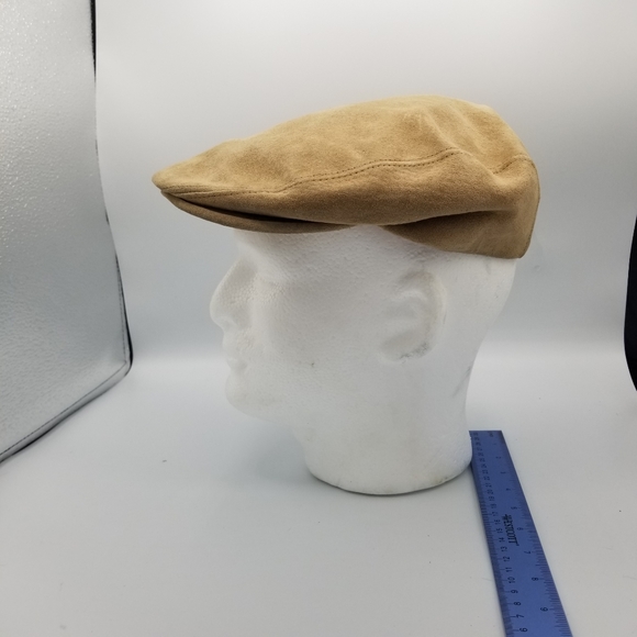 Eddie bauer suede newsboy cap in tan - Picture 9 of 10